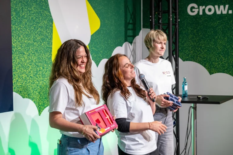 The BOGGL team on stage at the Fresh Ideas Contest